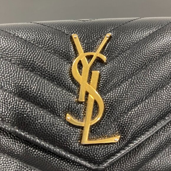 Saint Laurent Cassandre Matelasse Large Flap Wallet Chevron (JB1308) - Picture 3 of 9